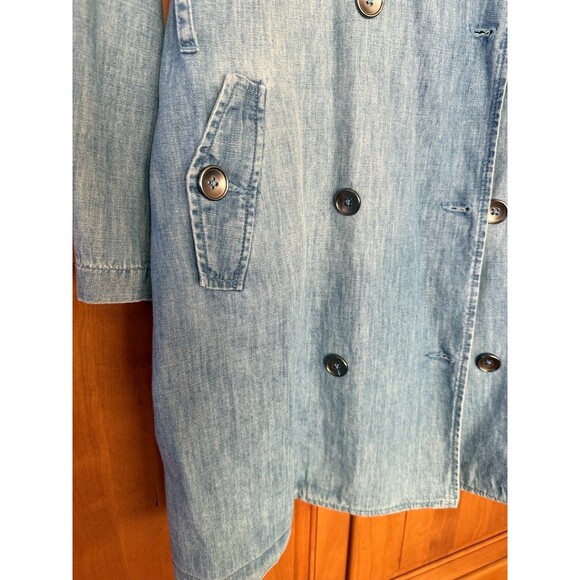 MAX JEANS Trench Coat Double Breasted by Max Studios Military Belted NWT size M - Picture 4 of 4